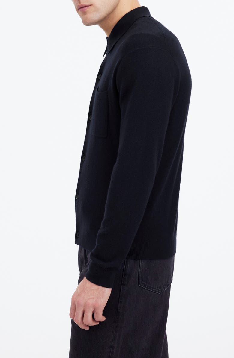 Madewell Half Milano Stitch Cardigan, Alternate, color, Navy