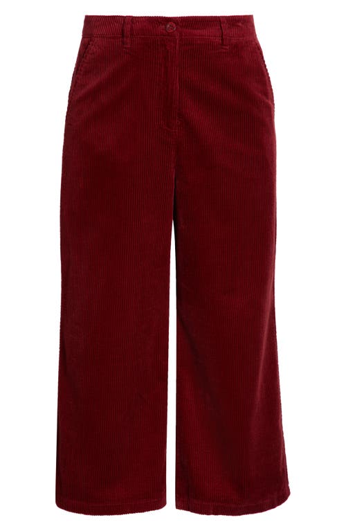 Seasalt Cornwall Asphodel Crop Wide Leg Corduroy Pants In Purple