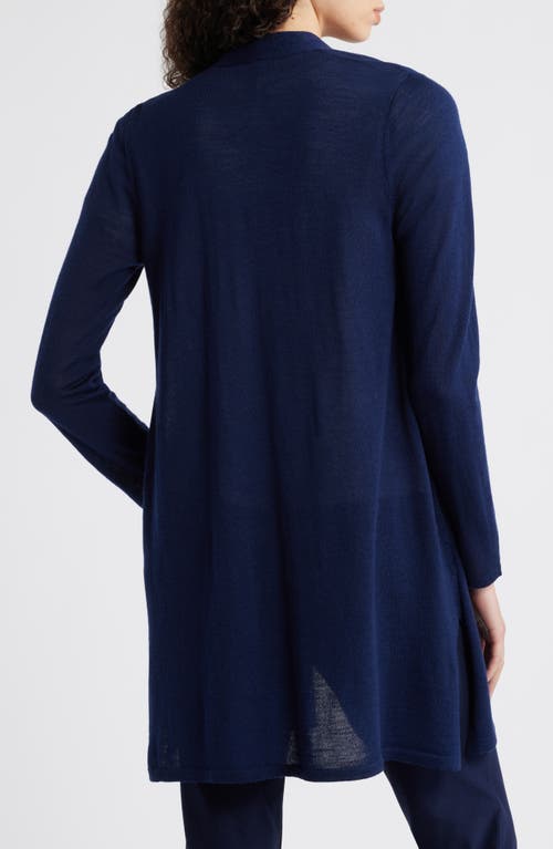 EILEEN FISHER EILEEN FISHER OPEN FRONT MERINO WOOL CARDIGAN 