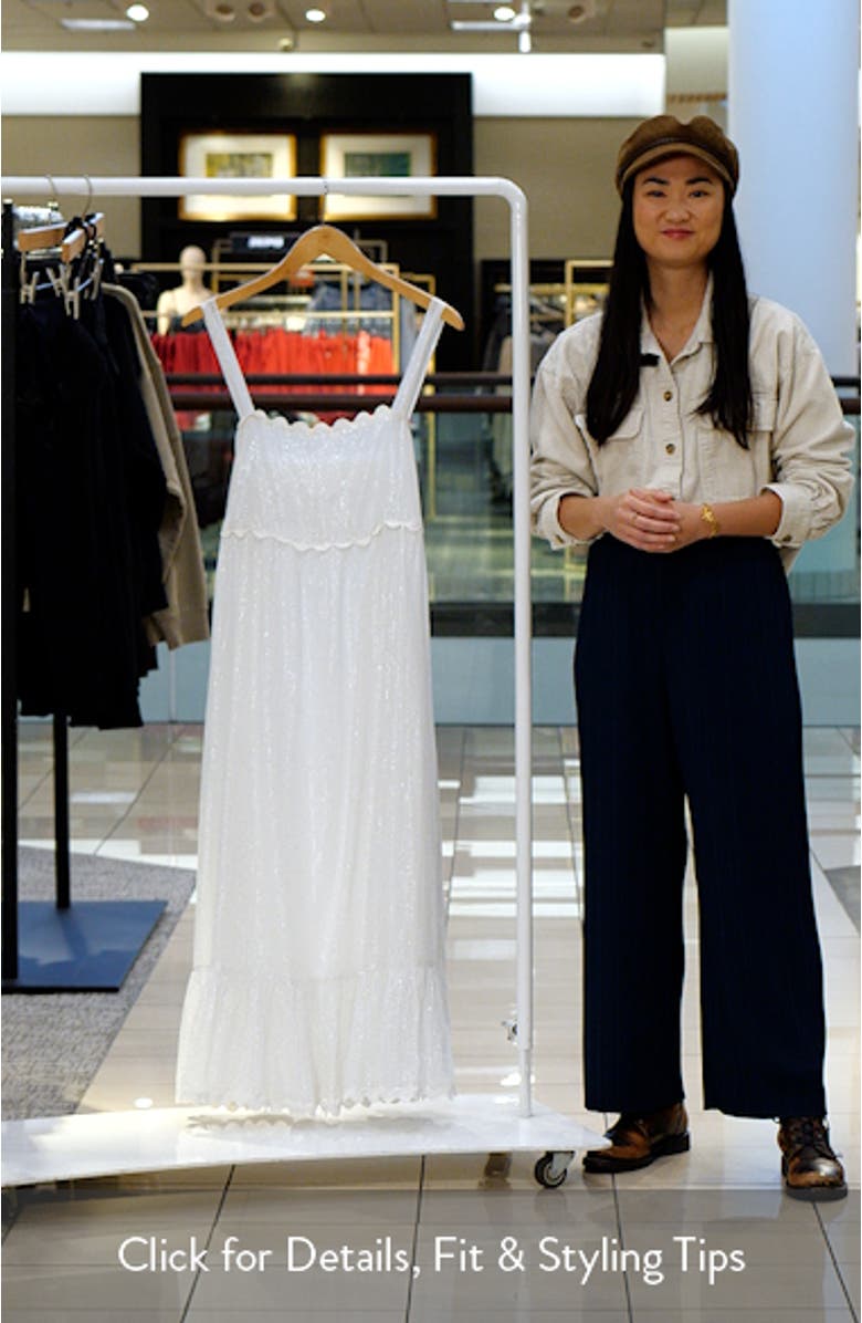 Emery Shimmer Cover-Up Midi Dress, sales video thumbnail