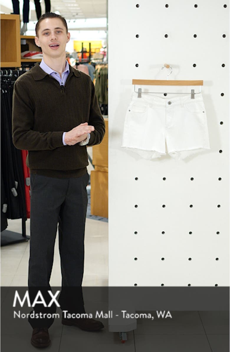 Karlie Cutoff Denim Boyfriend Shorts, sales video thumbnail