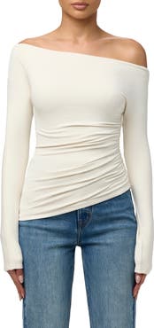Naked Wardrobe Off the Shoulder Ruched Top