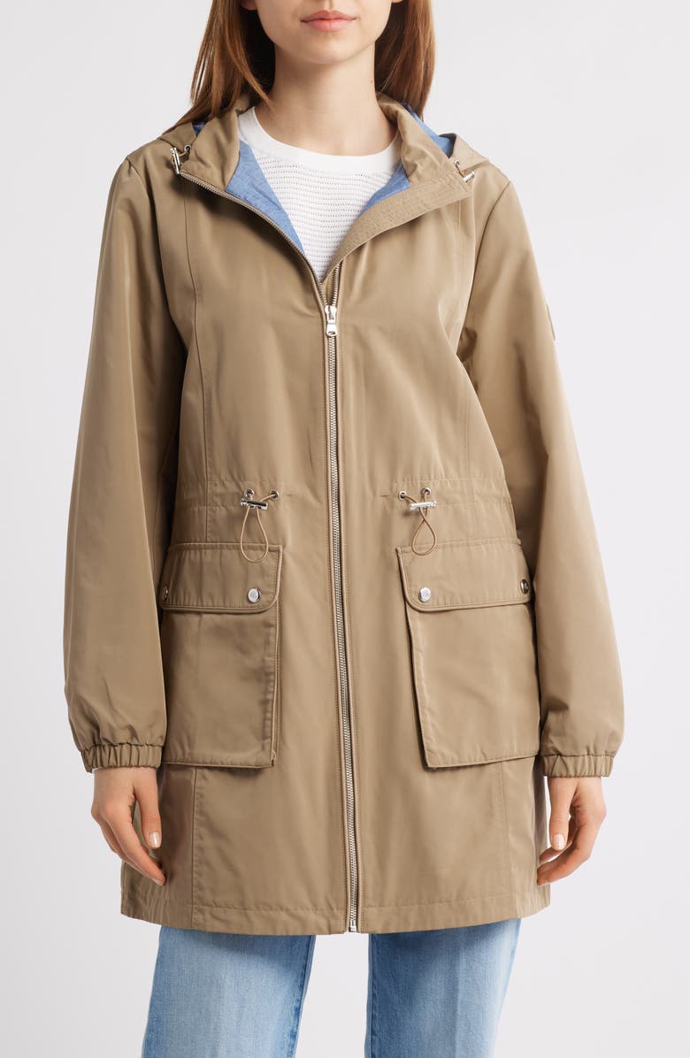 Lauren Ralph Lauren Cinch Waist Hooded Anorak Jacket, Main, color,