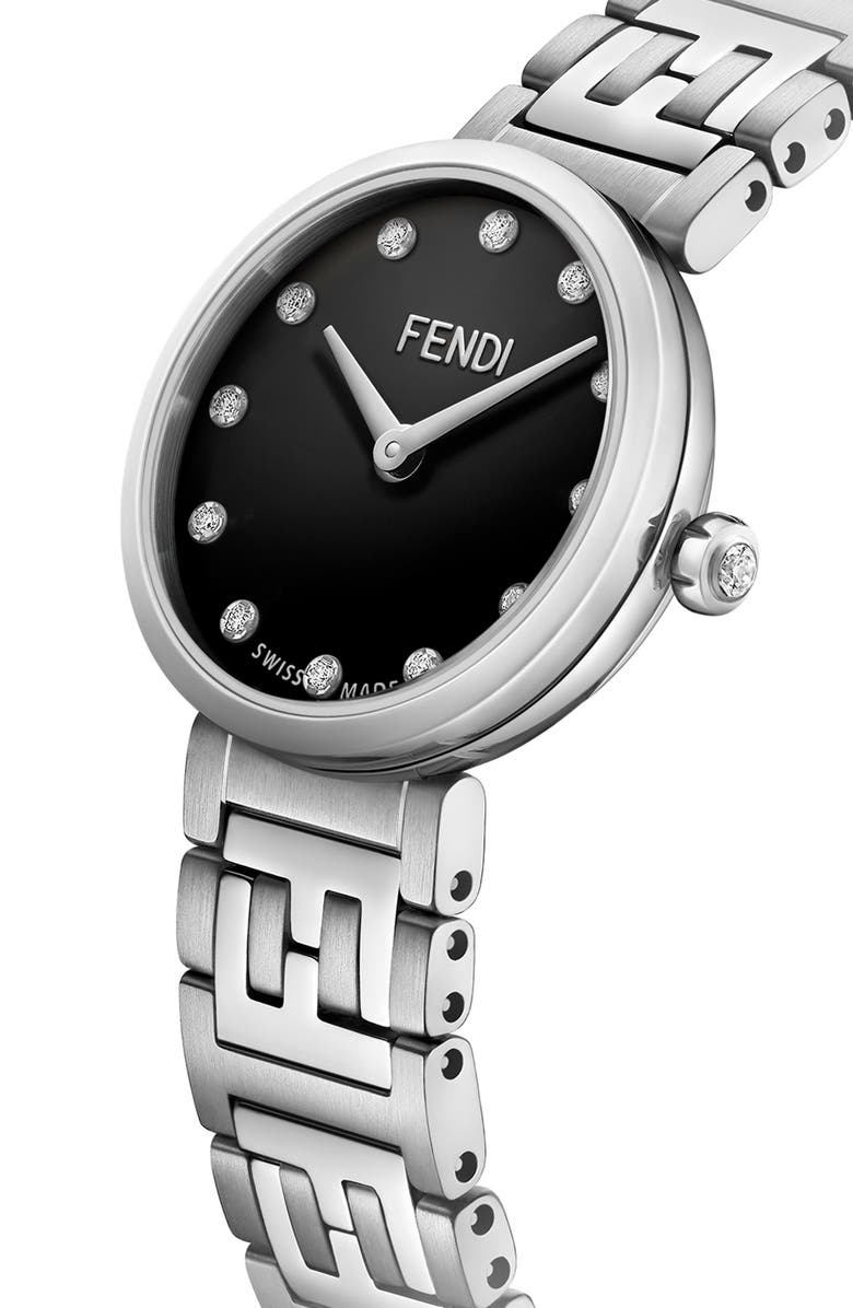 Fendi Forever Fendi Stainless Steel Bracelet Watch, 19mm, Alternate, color, 