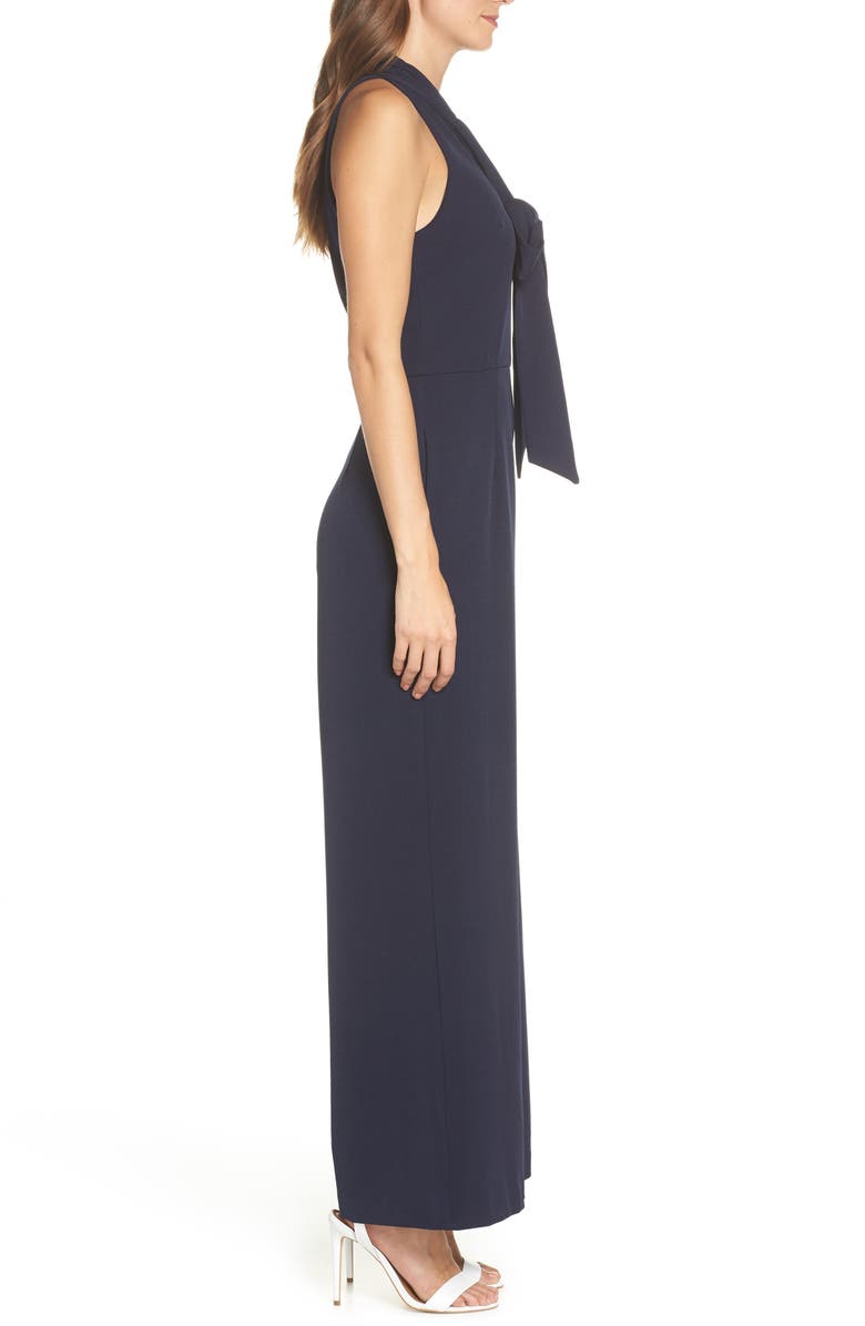 Julia Jordan Tie-Neck Halter Jumpsuit, Alternate, color, 
