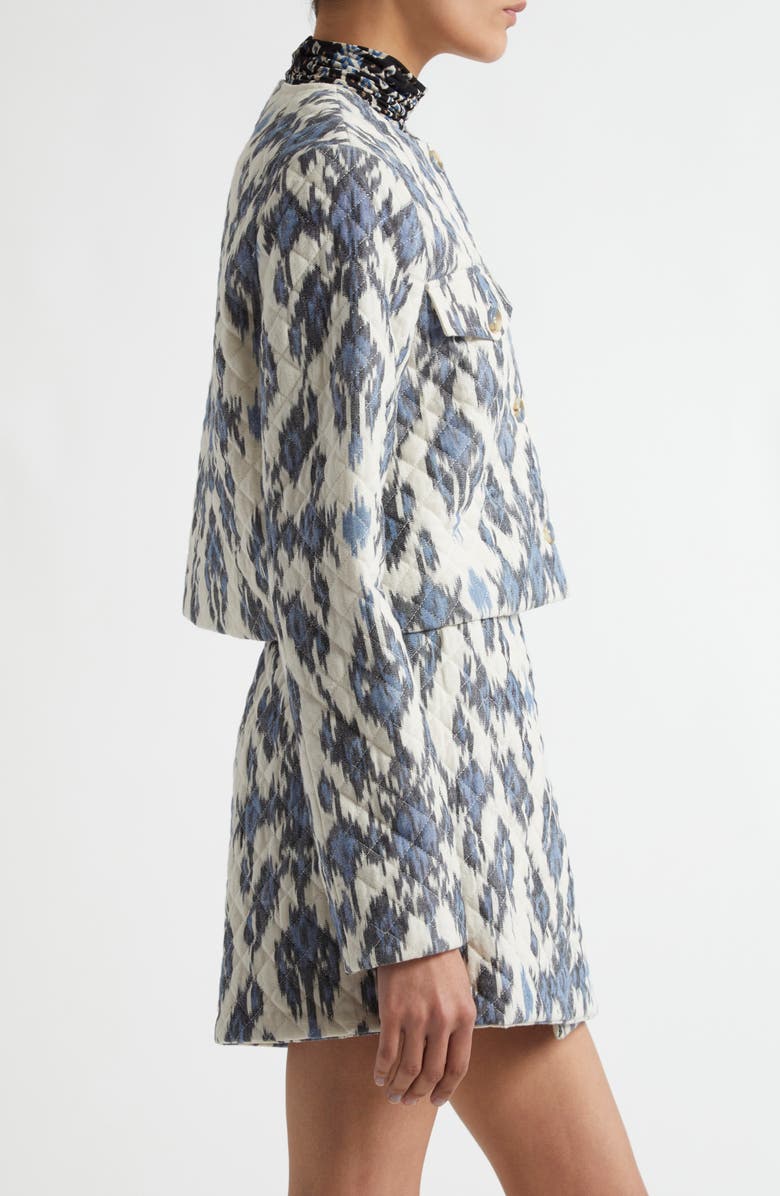 Ulla Johnson Dione Diamond Stitch Jacket, Alternate, color, Celeste