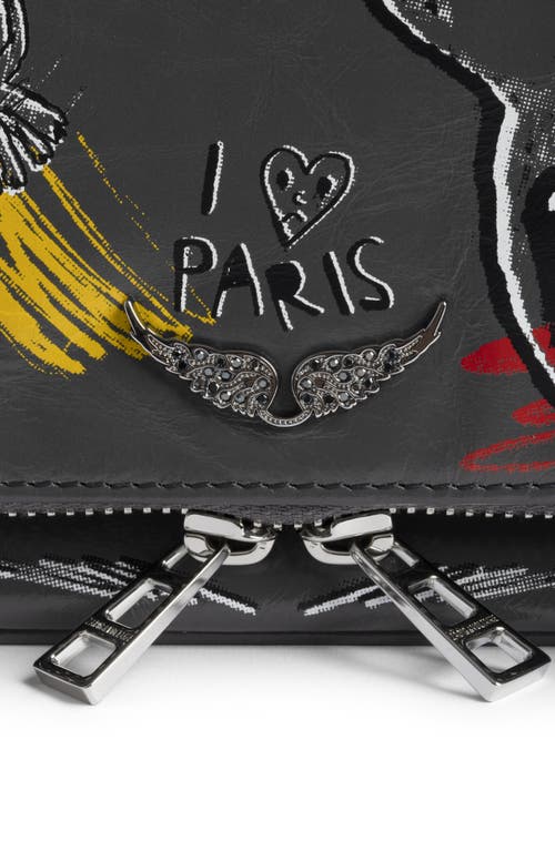 Zadig & Voltaire Nano Rock Humberto Clutch In Gray