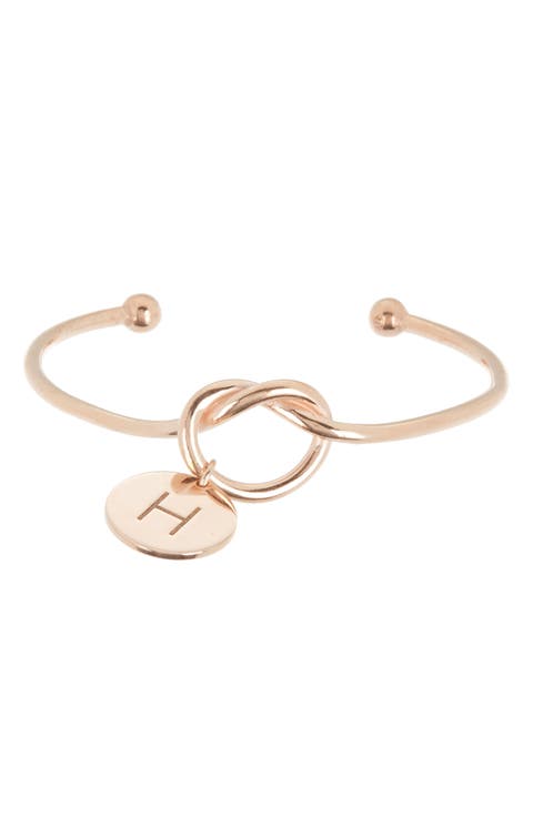 Love Knot Initial Bracelet