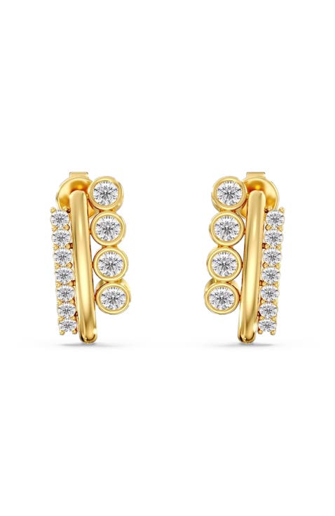Stacked Trio Lab Diamond Studs in 14K Gold