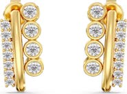 Everlee Stacked Trio Lab Diamond Studs in 14K Gold