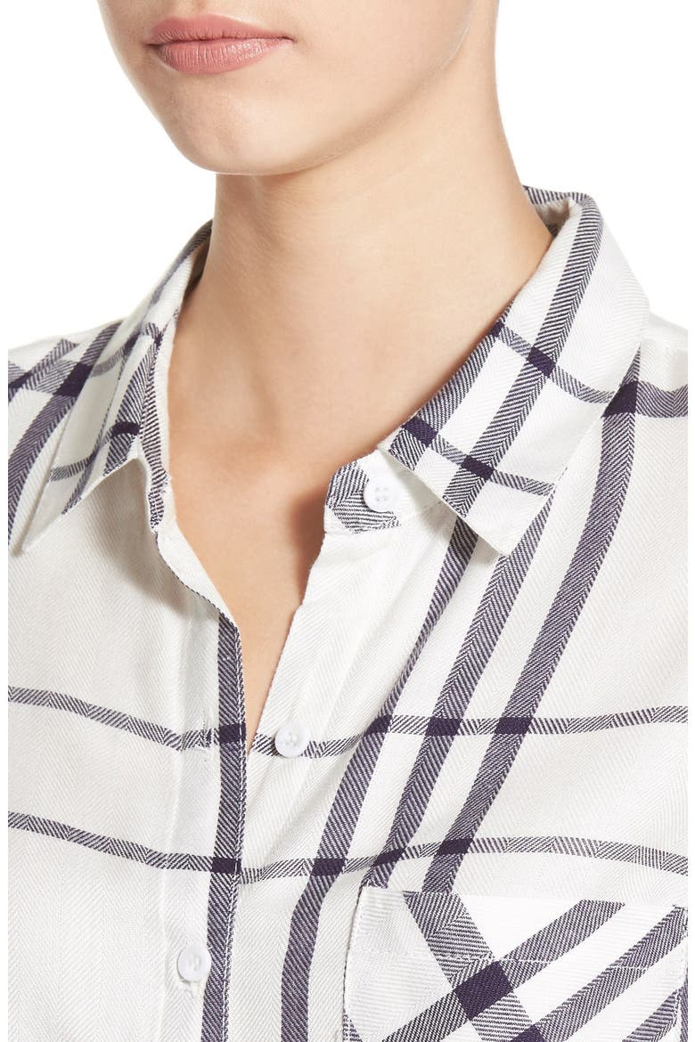 'Malibu Pier' Plaid Shirt, Alternate, color, WHITE/ NAVY