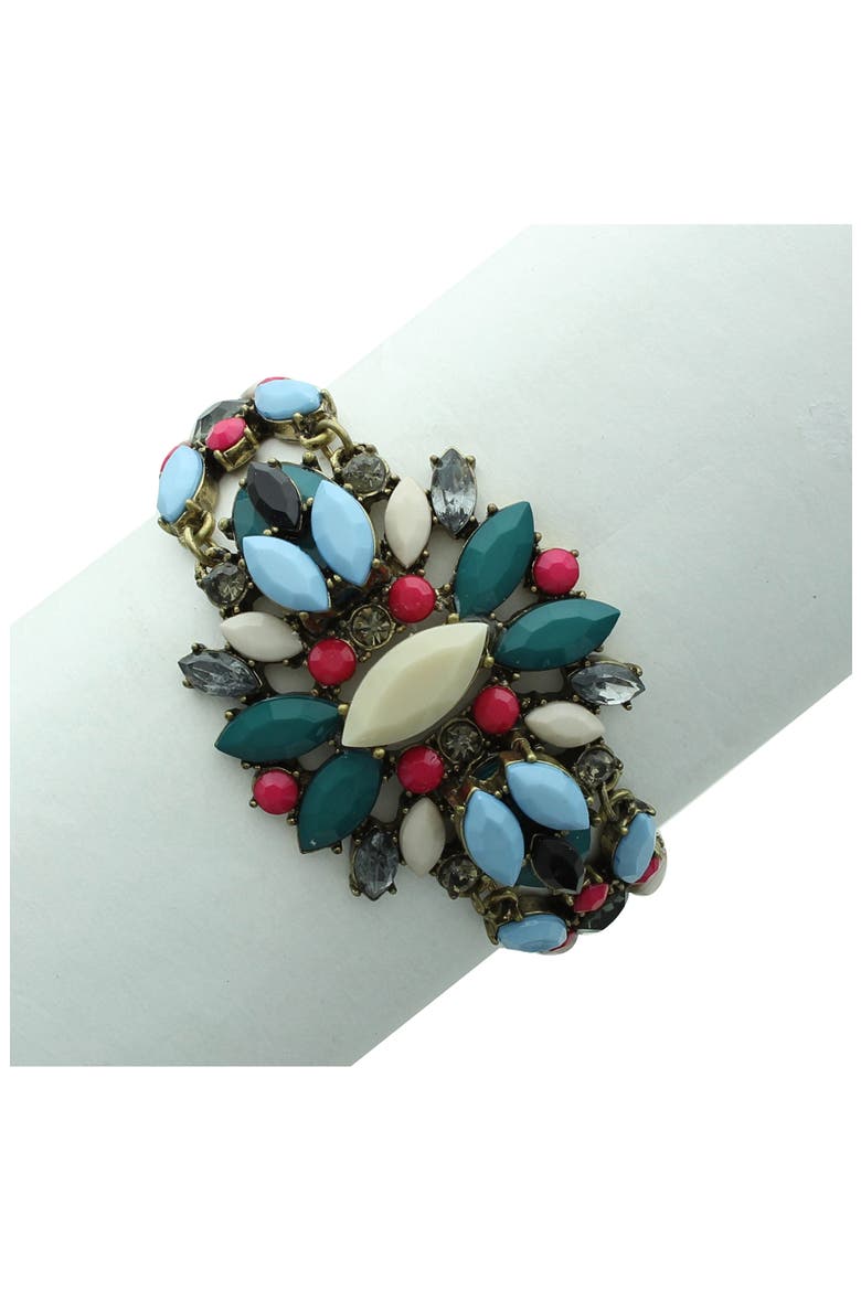 Liana Jeweled Bracelet, Alternate, color, BURNISHED GOLD / YELLOW / CLEAR
