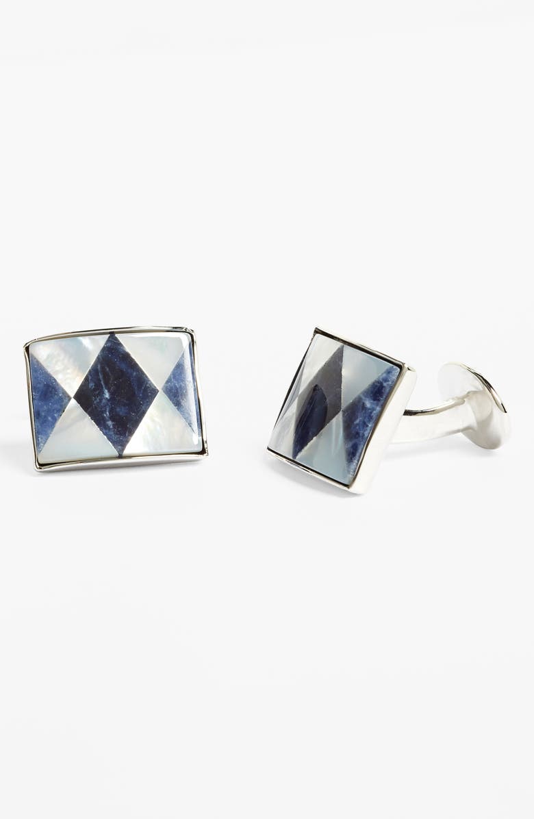 David Donahue Sodalite & Mother of Pearl Cuff Links, Alternate, color, 