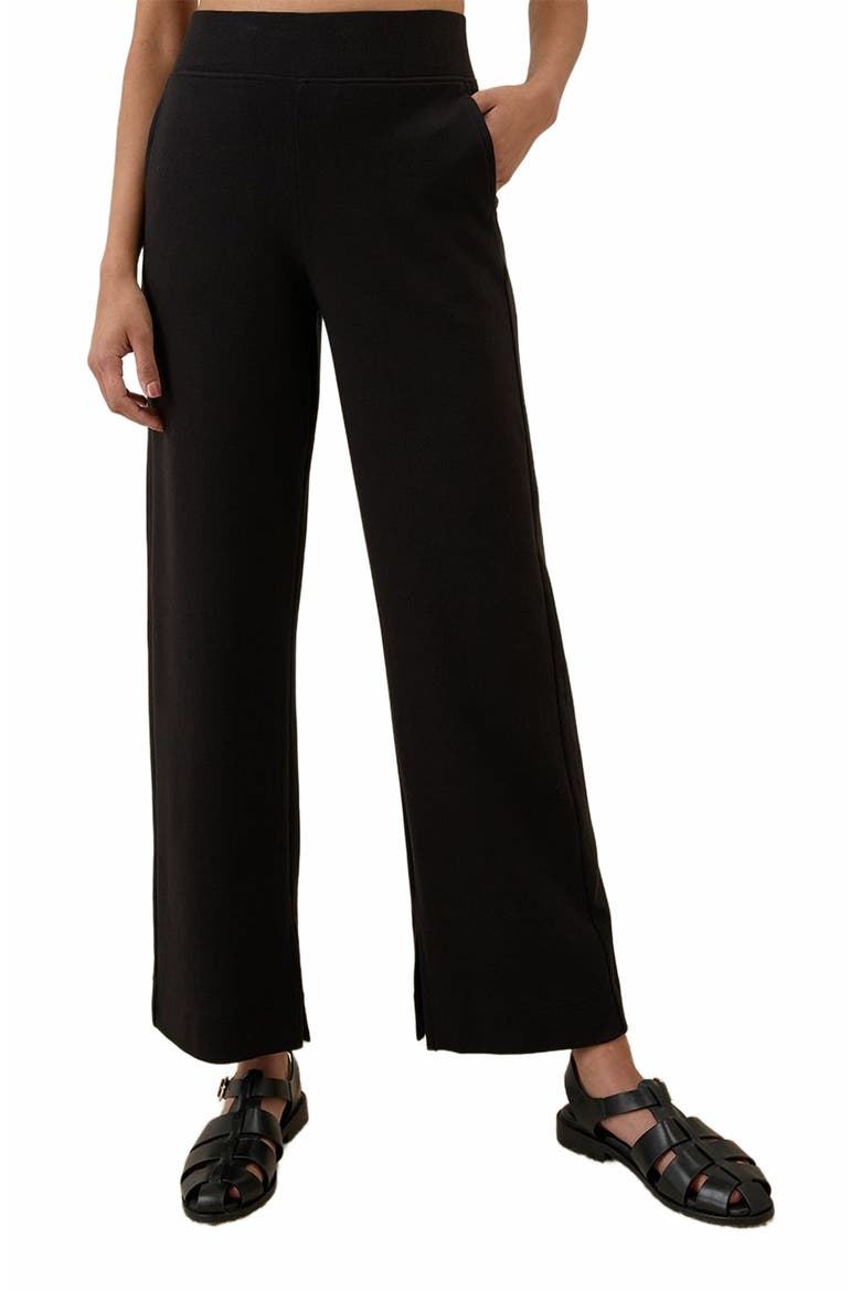 Organic Cotton Airplane Wide Leg Pant - 26" Inseam, Alternate, color, Black