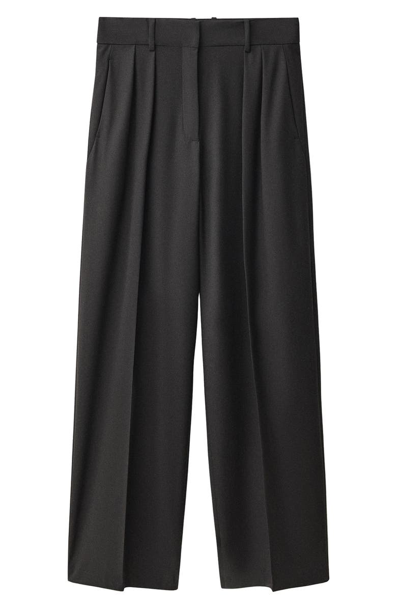MANGO Pleat Front Wide Leg Suit Pants, Alternate, color,