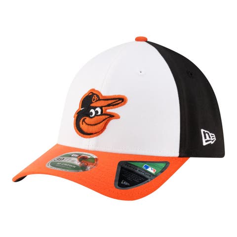 Men's New Era  White/Orange Baltimore Orioles Player Replica 39THIRTY M-Crown Flex Hat