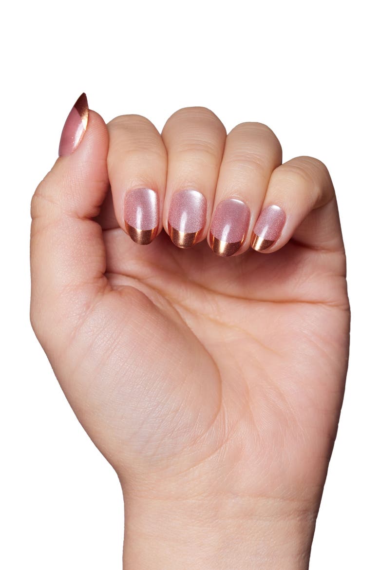 Short Oval Press-On Nails, Alternate, color, CARAMEL APPLE