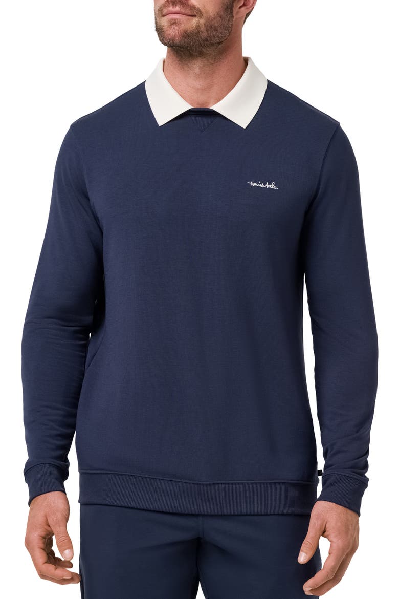 Amenities Collared Sweatshirt, Main, color, TOTAL ECLIPSE