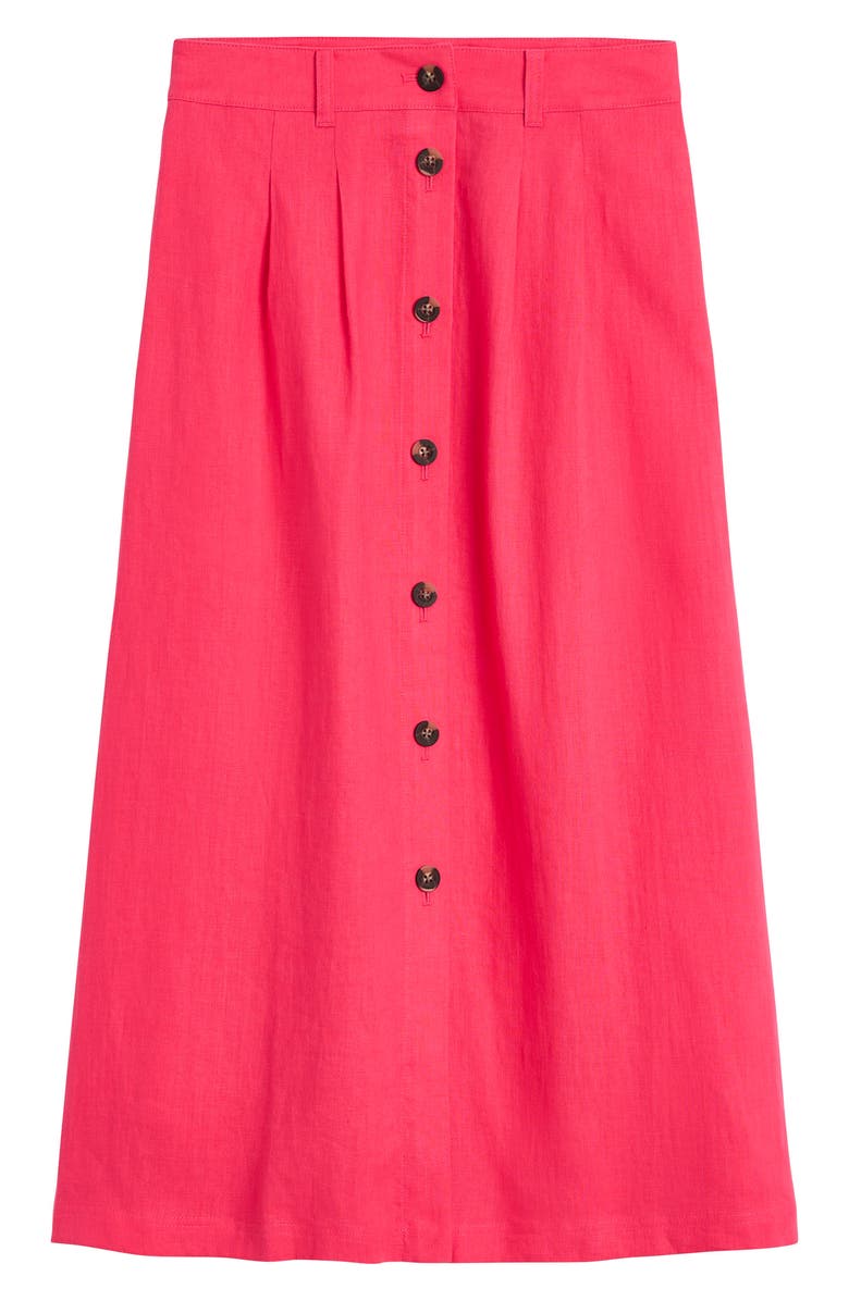 Boden Thomasina Linen Midi Skirt, Alternate, color,