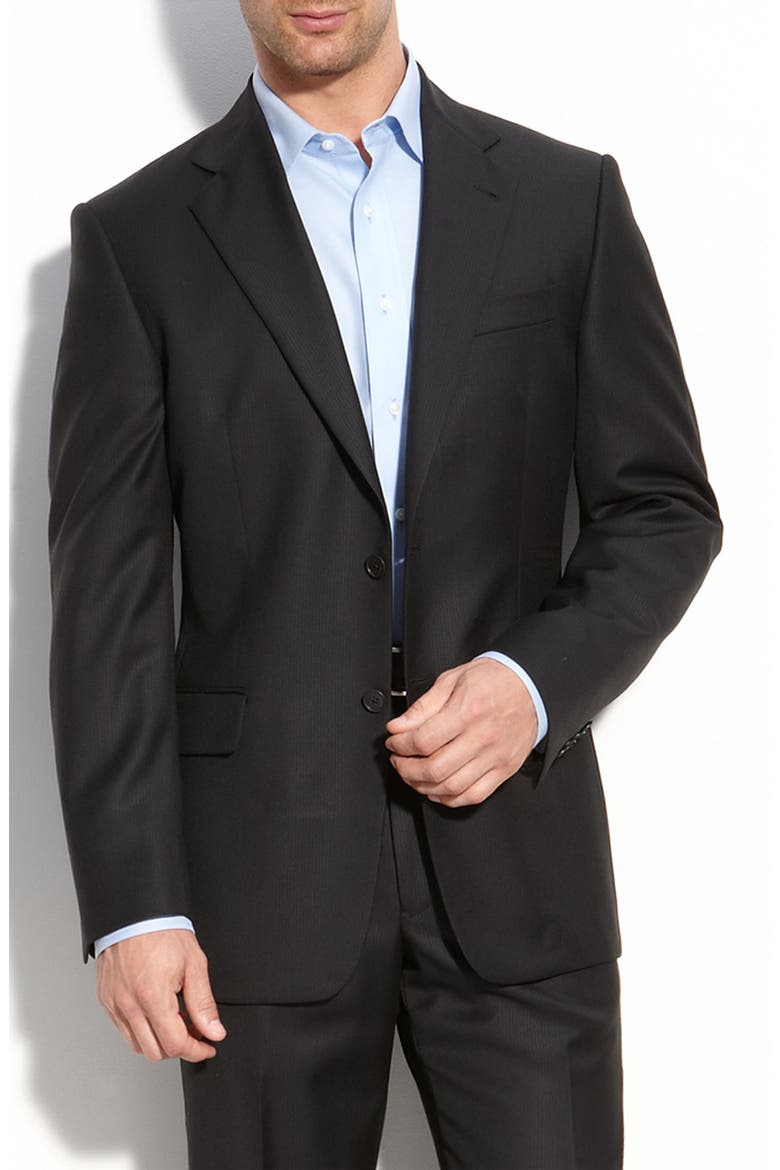 Black Wool Suit, Alternate, color, BLACK