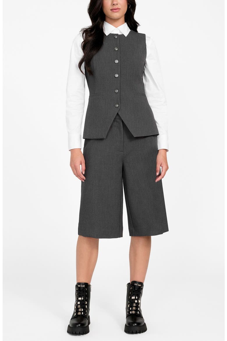 Isabeau Button-Up Vest, Alternate, color, GREY LIGHT
