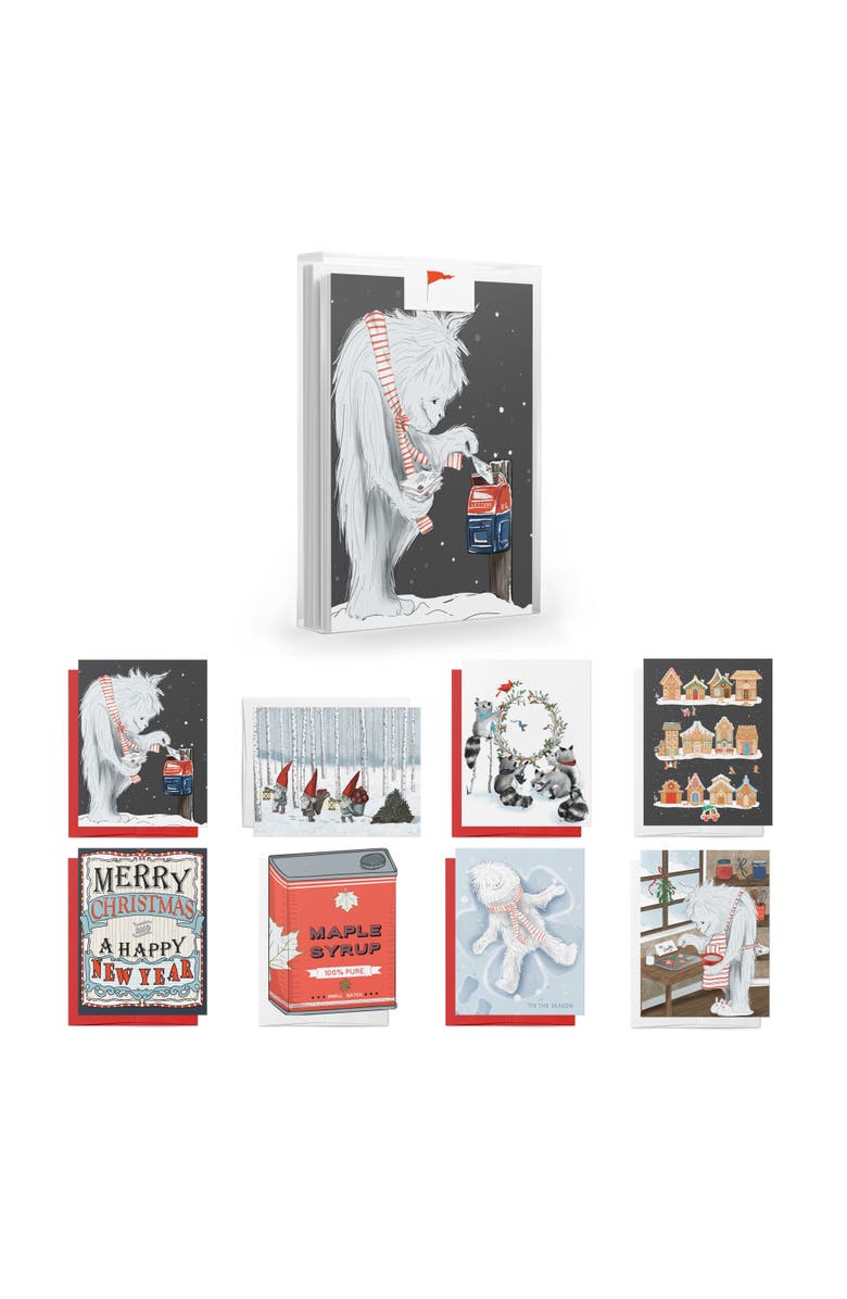 Ramus & Co Holiday/Christmas Yeti Assorted Set of Greeting Cards, Main, color, Multi-Pack