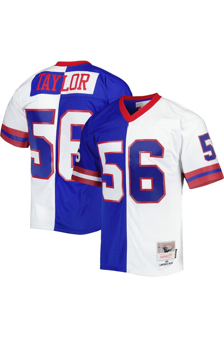 Men's Mitchell & Ness Lawrence Taylor Royal/White New York Giants 1986 Split Legacy Replica Jersey, Main, color, Royal
