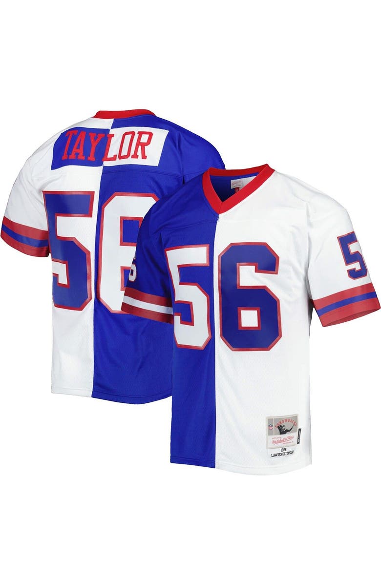 Mitchell & Ness Men's Mitchell & Ness Lawrence Taylor Royal/White New York Giants 1986 Split Legacy Replica Jersey, Main, color, Royal
