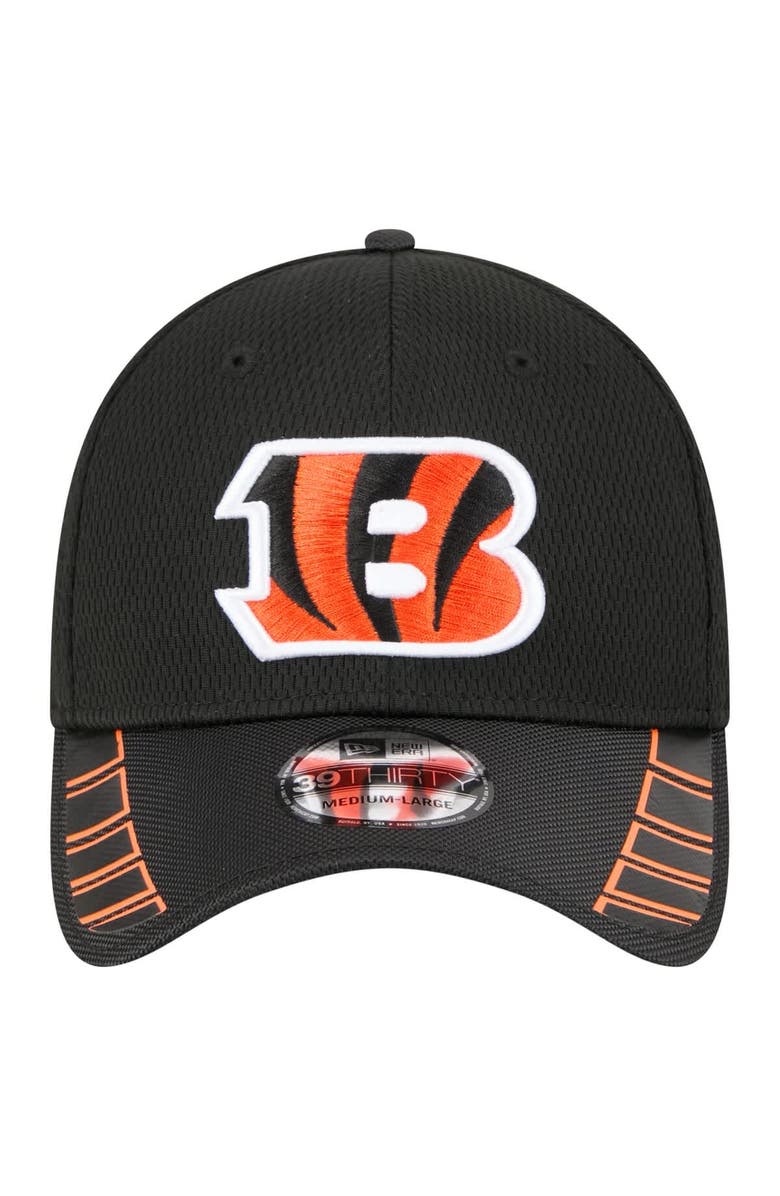 New Era Men's New Era Black Cincinnati Bengals Visor Hit 39THIRTY Flex Hat, Alternate, color, Black