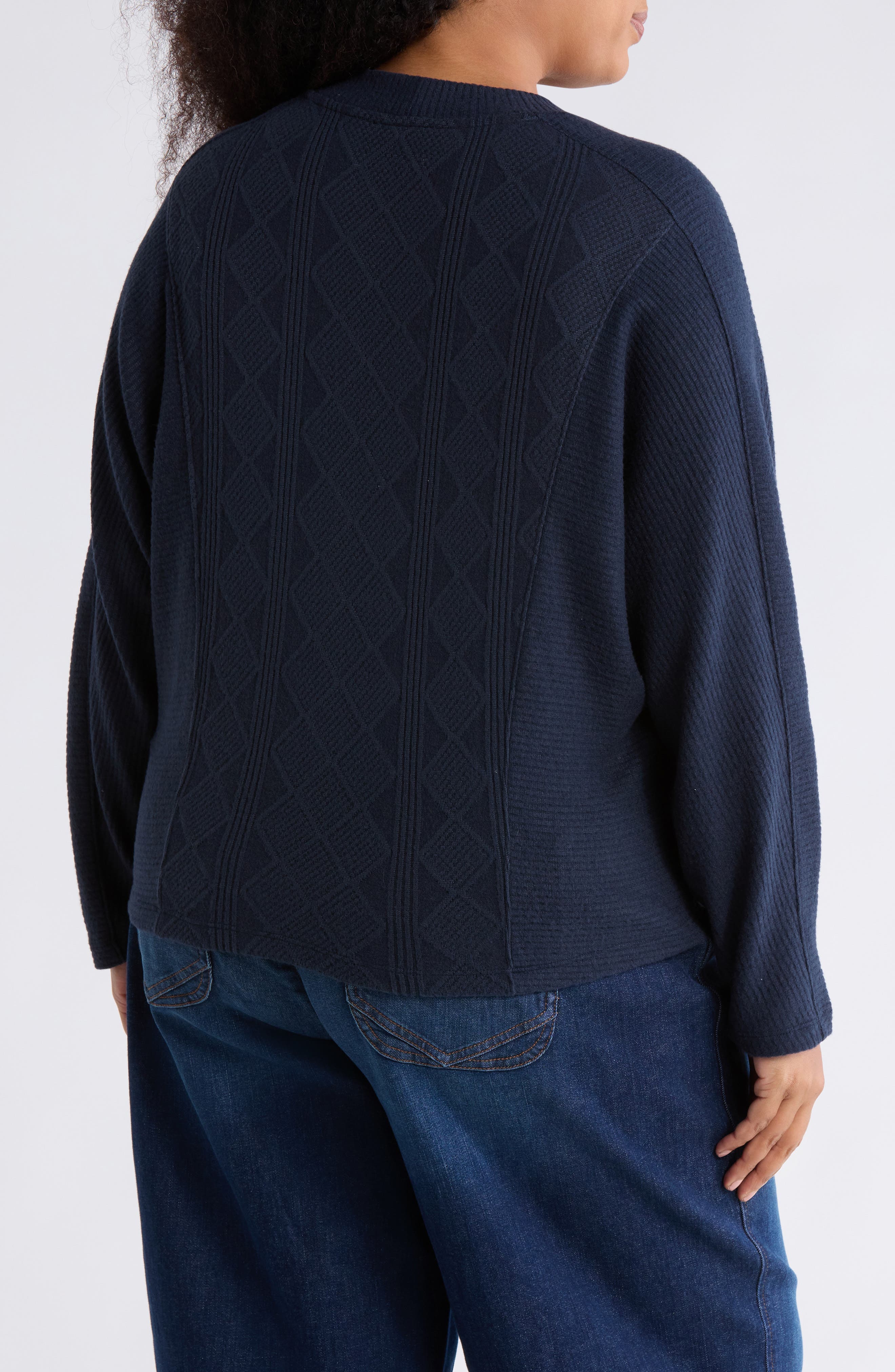 Textured Dolman Sleeve Sweater - image 4