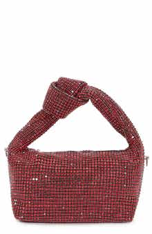 BERNESS Knotted Handle Rhinestone Bag