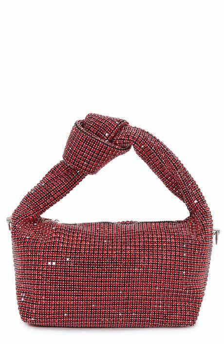 BERNESS Knotted Handle Rhinestone Bag