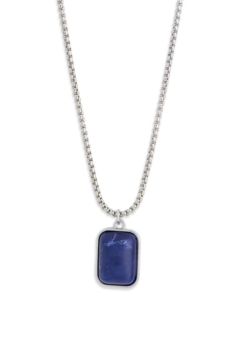 Lapis Pendant Necklace, Alternate, color, SILVER/ TOPAZ