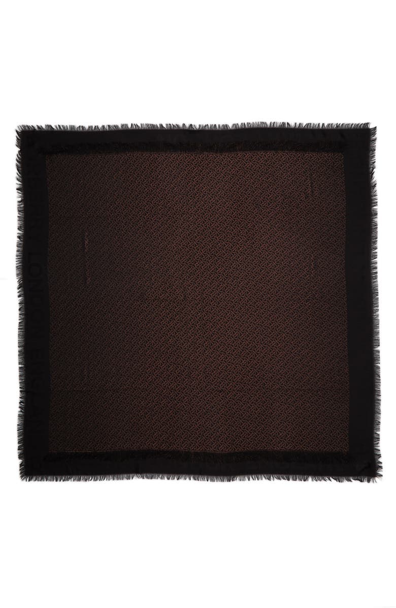 Burberry TB Monogram Metallic Jacquard Scarf, Main, color, 