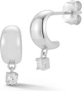 GLAZE JEWELRY Cubic Zirconia Drop Small Hoop Earrings