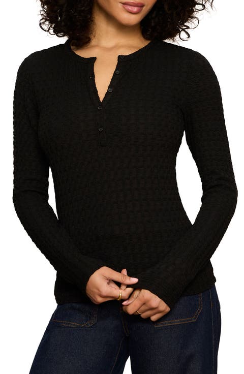 Not So Basic Texture Henley Top