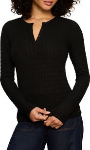 Sanctuary Not So Basic Texture Henley Top