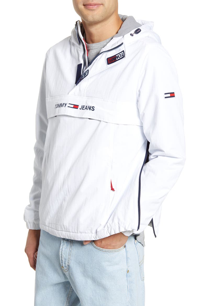 TJM Nylon Hooded Anorak, Alternate, color, CLASSIC WHITE