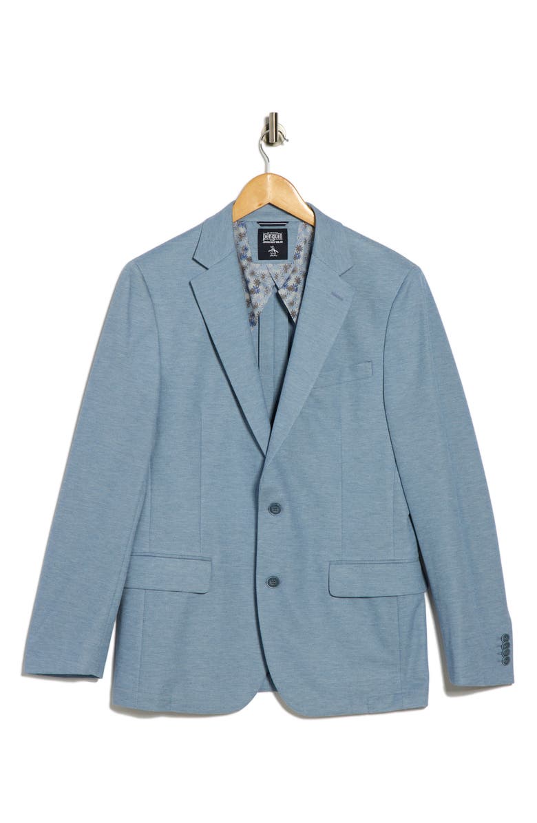 Original Penguin Notch Lapel Blazer, Alternate, color, Light Blue