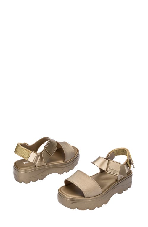 Melissa Kick Off Platform Sandal In Gold