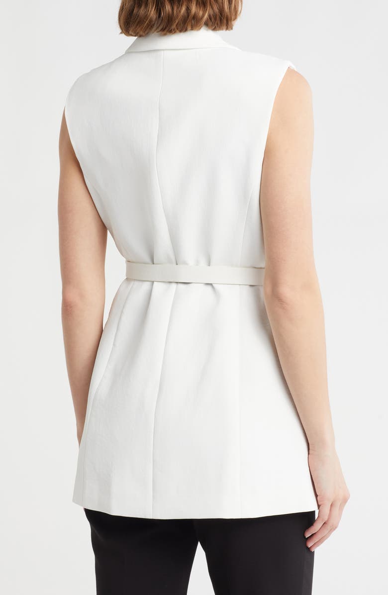 DKNY Belted Vest Jacket, Alternate, color, Ivory