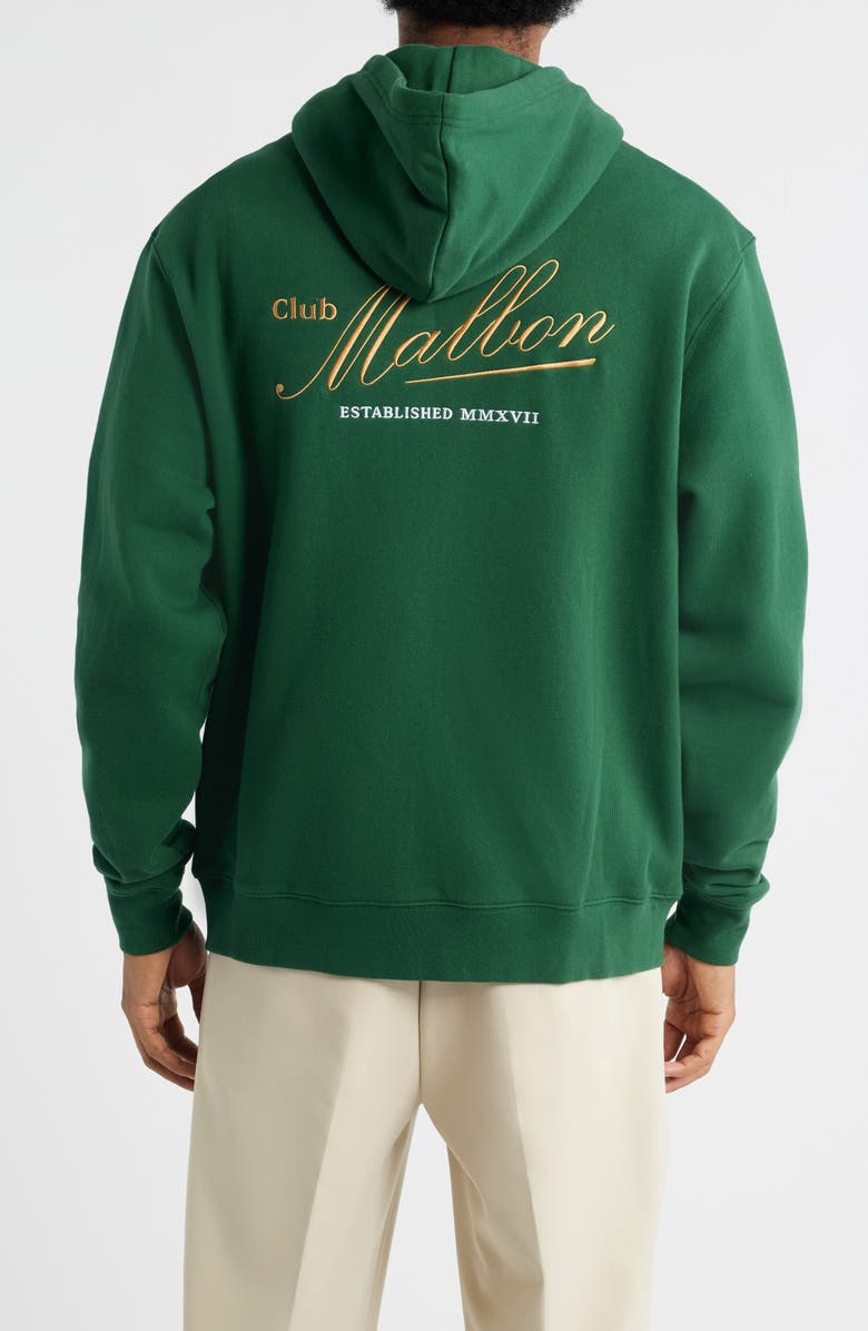 Malbon Golf Members Cotton Hoodie, Alternate, color, Myrtle