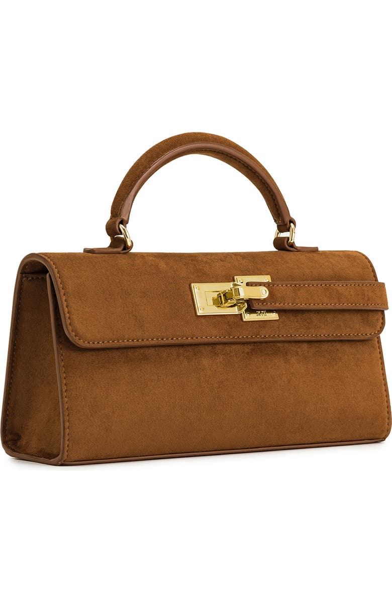 JW PEI Keyla Faux Suede Top Handle Bag, Alternate, color, Brown
