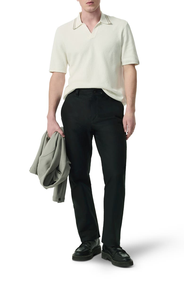 rag & bone Johnny Toweling Rib Polo, Alternate, color, Ivory