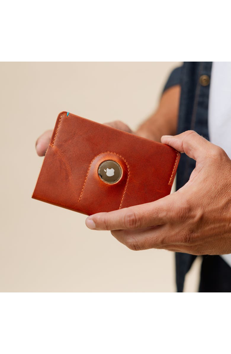 Bluebonnet The Companion Passport Holder with AirTag Pocket, Alternate, color, English Tan