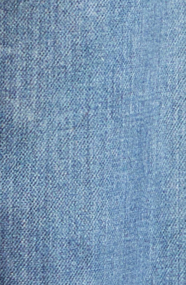 Acne Studios 1981 Trompe l'Oeil Wide Leg Jeans, Alternate, color, Mid Blue