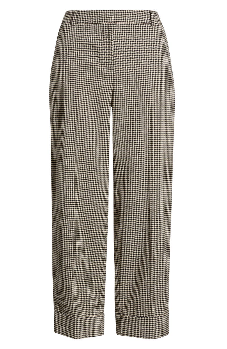 Anne Klein Cuff Flat Front Pants, Alternate, color, Light Coffee Multi