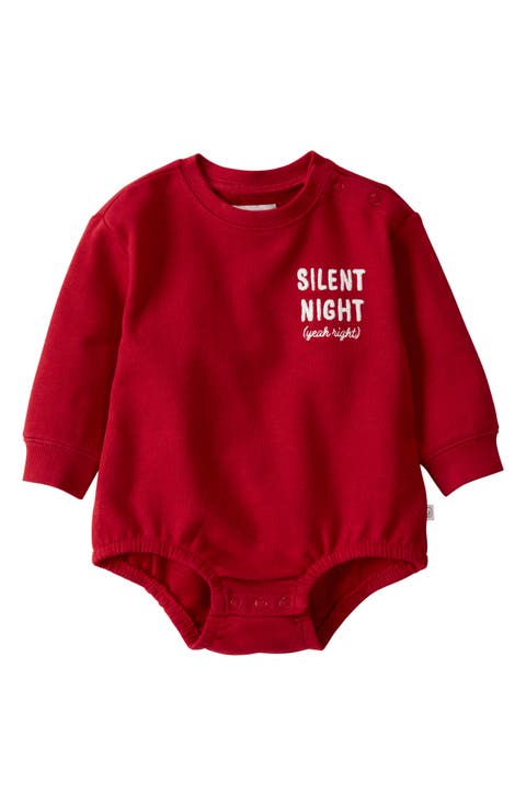 Kids' Silent Night Organic Cotton Bubble Romper