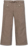 Hope & Henry Kids' Organic Brushed Cotton Wide Leg Dress Pant