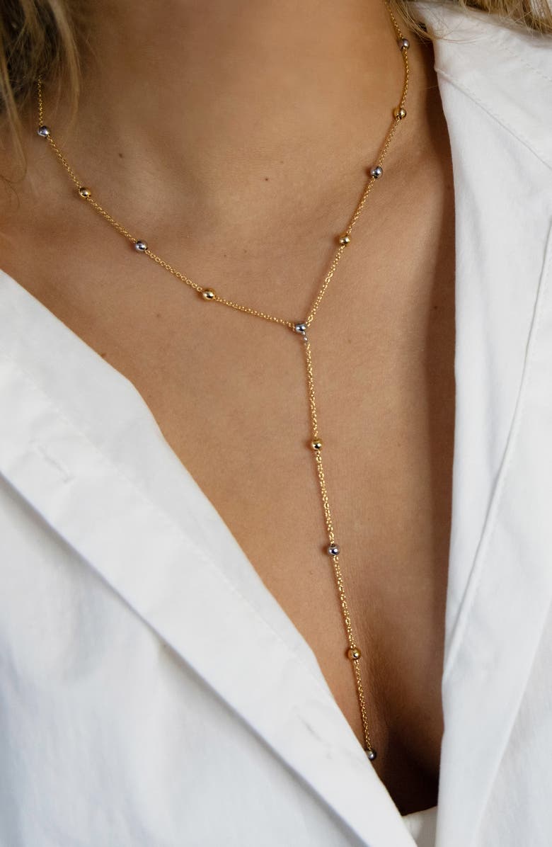 MARLYN SCHIFF Nora Y Necklace, Alternate, color, Gold Plated